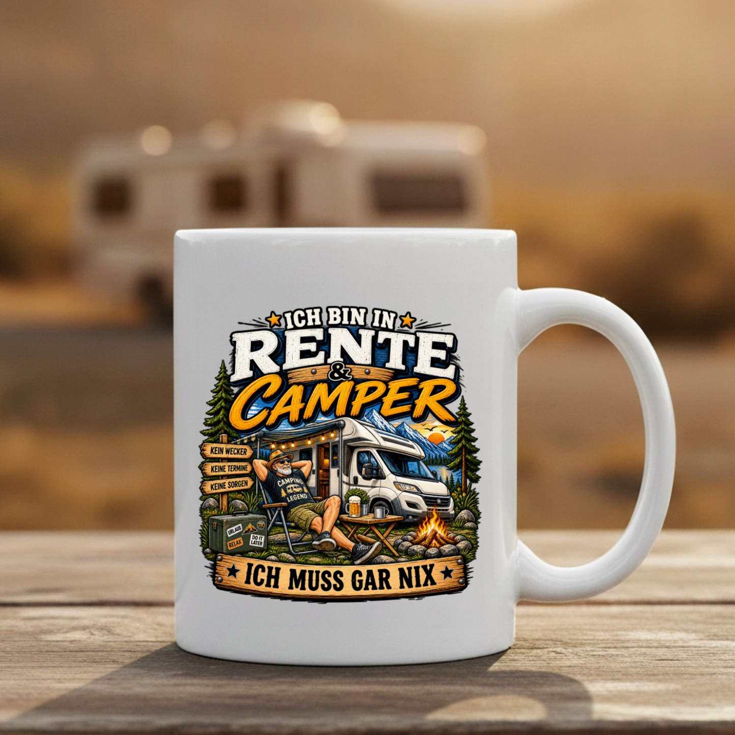 Ich bin in Rente Tasse