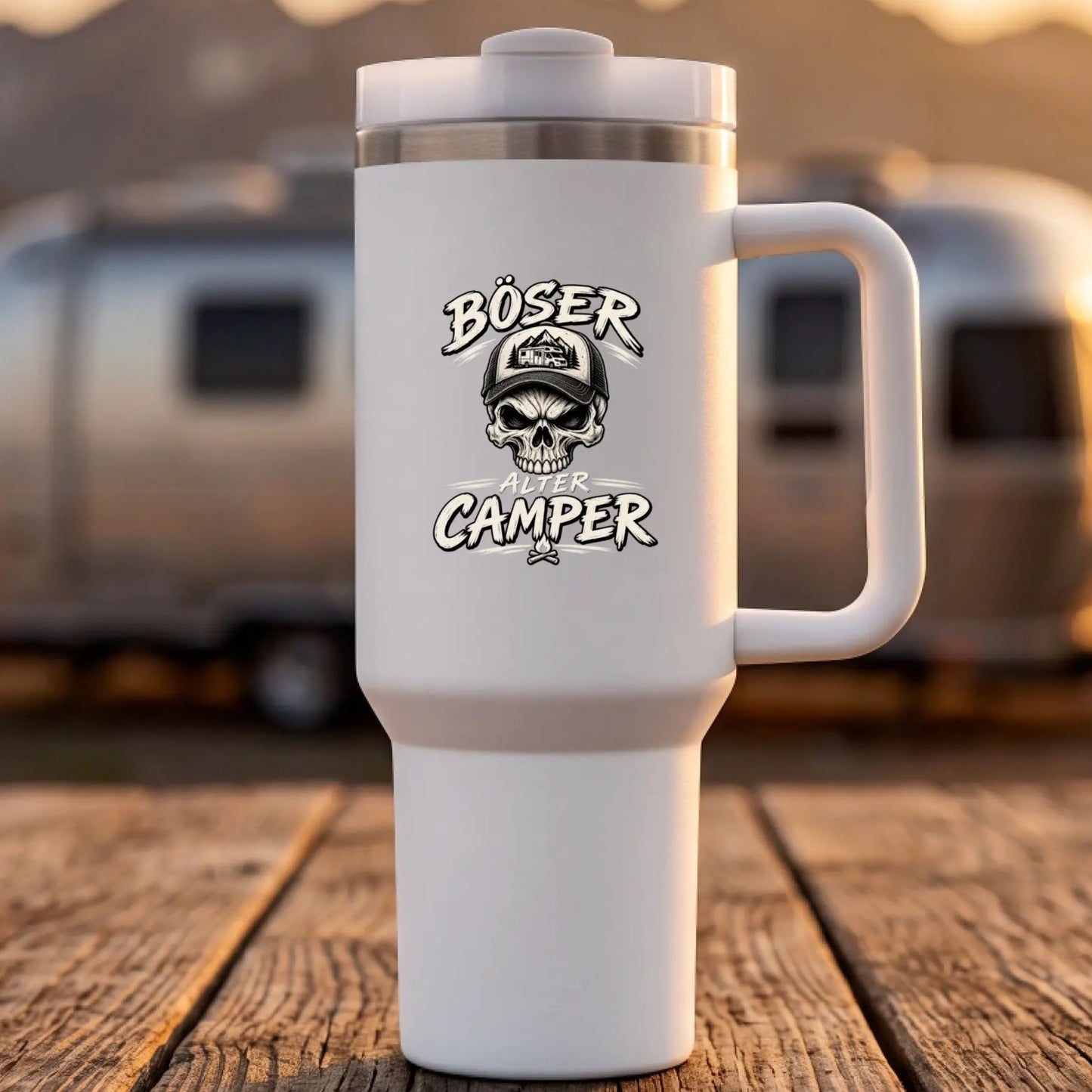 Böser alter Camper Thermobecher