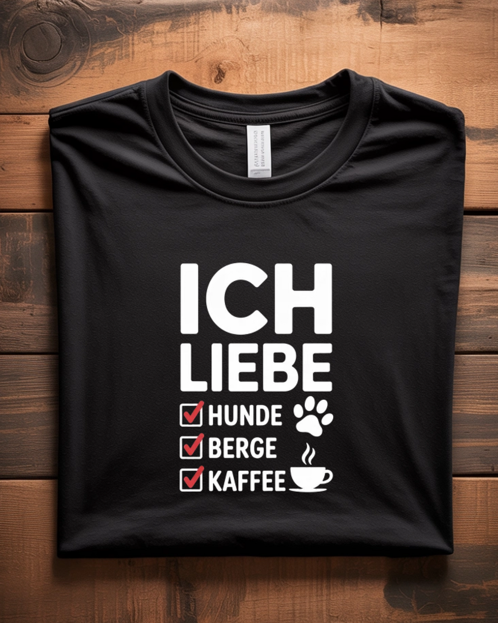 ICH LIEBE HUNDE BERGE Basic Shirt Unisex