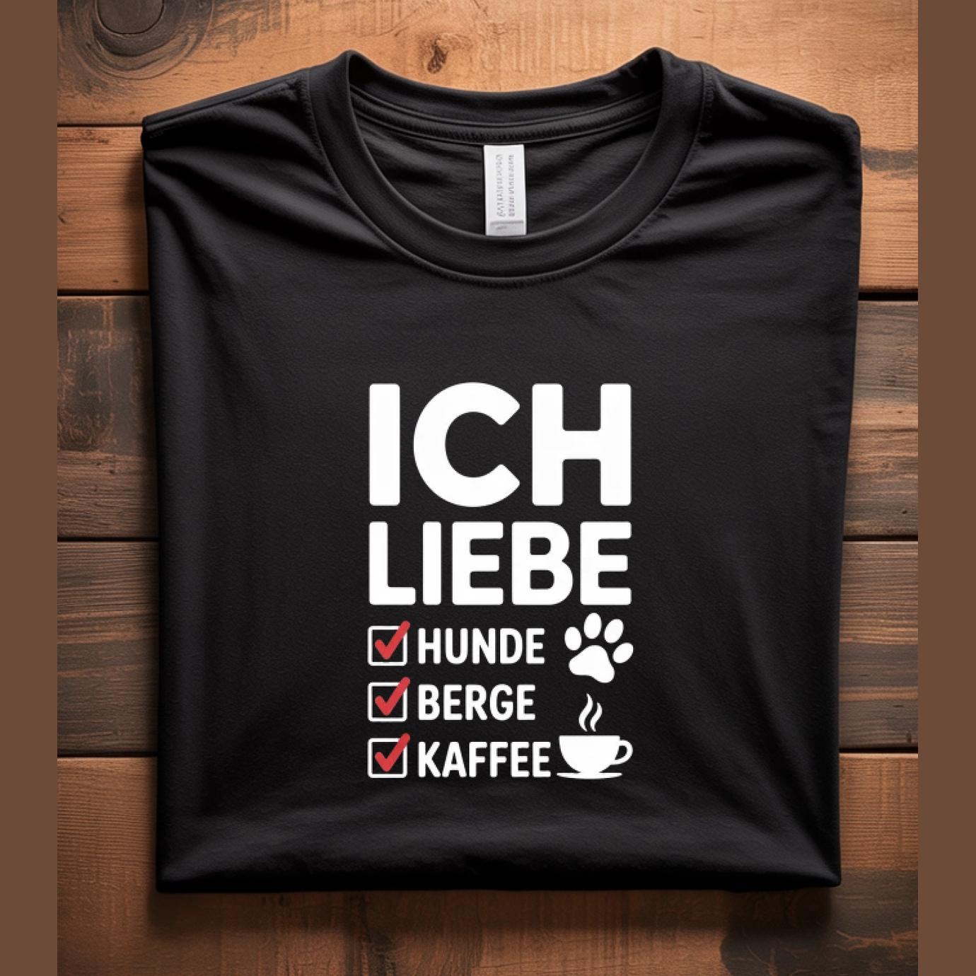 ICH LIEBE HUNDE BERGE Basic Shirt Unisex
