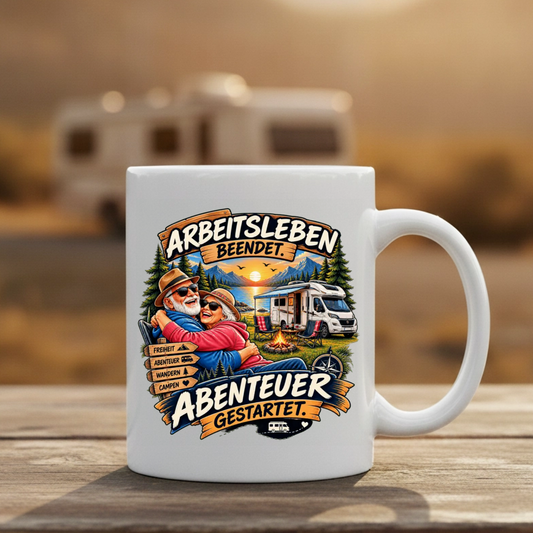 Arbeitsleben beendet Tasse