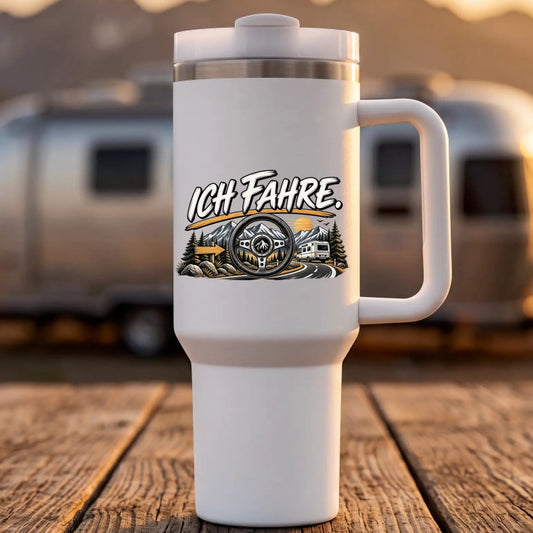 Ich fahre Thermobecher
