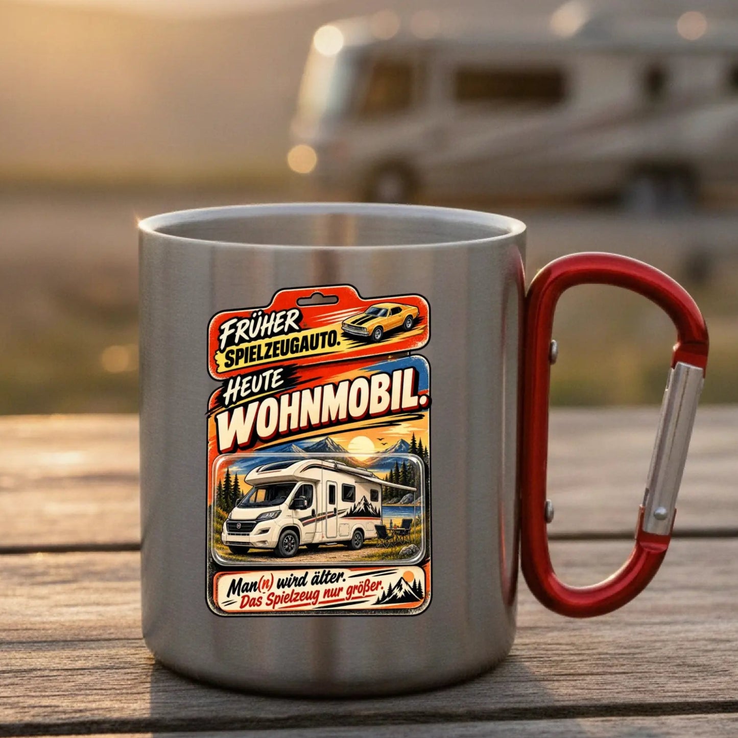 Spielzeugauto Edelstahl-Tasse mit Karabiner