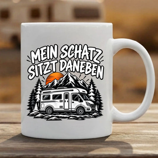 Mein Schatz sitzt daneben Tasse