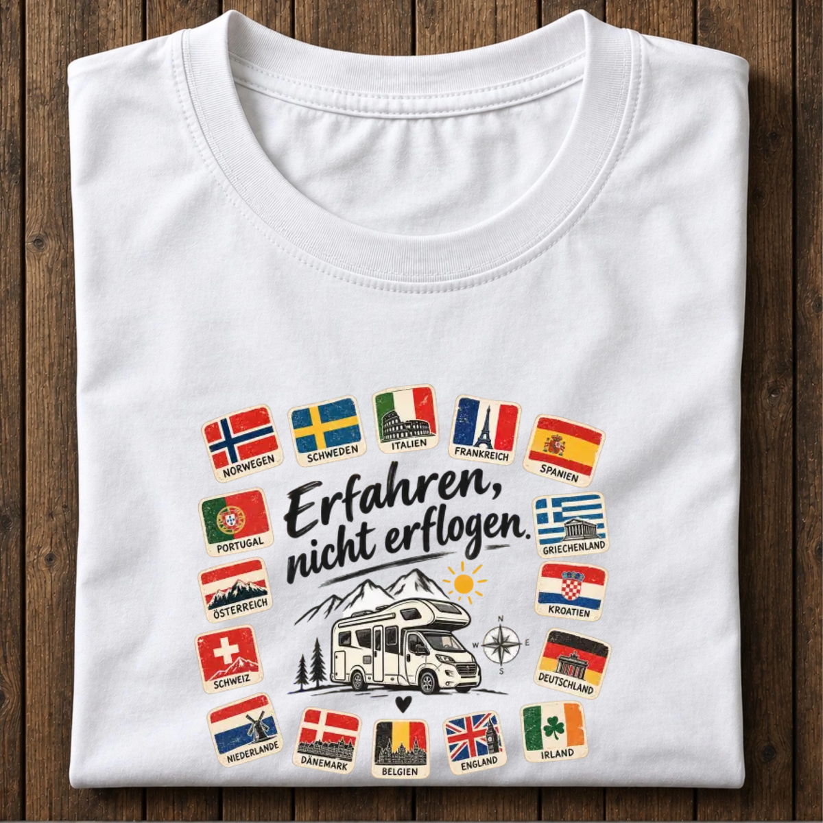 Erfahren, nicht erflogen T-Shirt unisex