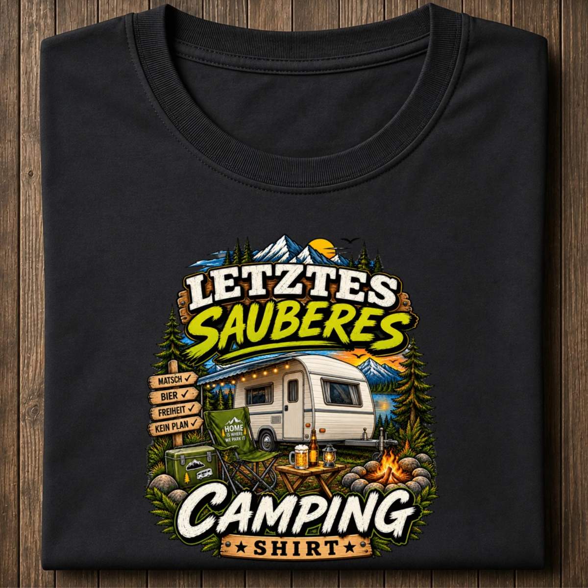 Letztes Sauberes Camping Shirt Unisex
