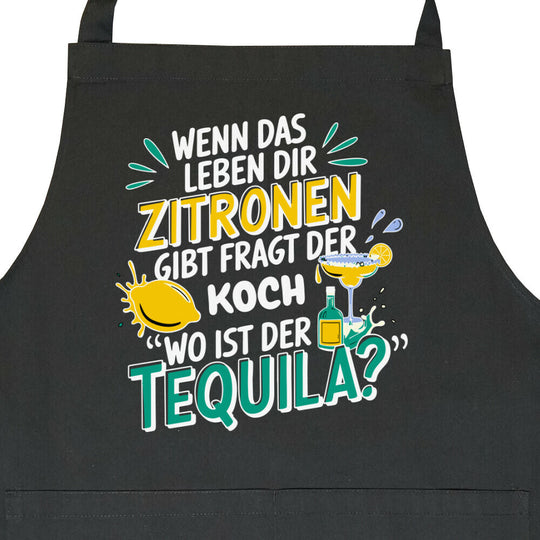 WENN DAS LEBEN – Latzschürze mit Tasche