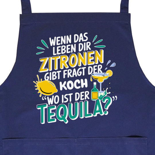 WENN DAS LEBEN – Latzschürze mit Tasche