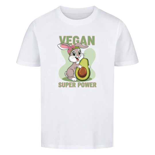 VEGAN SUPER POWER RABIT Premium Organic Shirt Kids