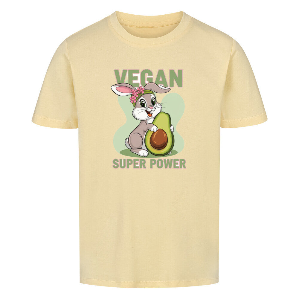 VEGAN SUPER POWER RABIT Premium Organic Shirt Kids