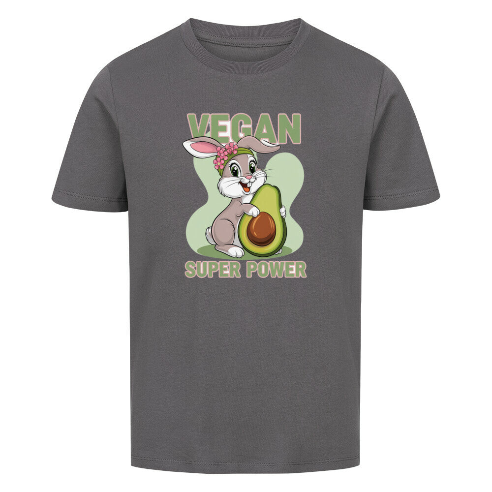 VEGAN SUPER POWER RABIT Premium Organic Shirt Kids