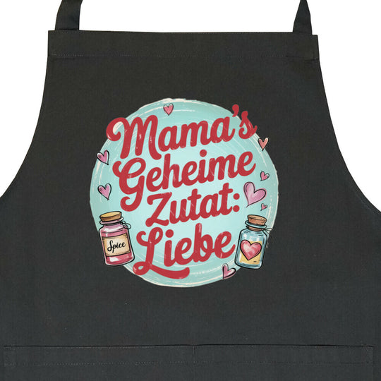 MUTTERTAG GEHEIME – Latzschürze mit Fronttasche – Unisex Bib Apron