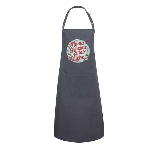 MUTTERTAG GEHEIME – Latzschürze mit Fronttasche – Unisex Bib Apron