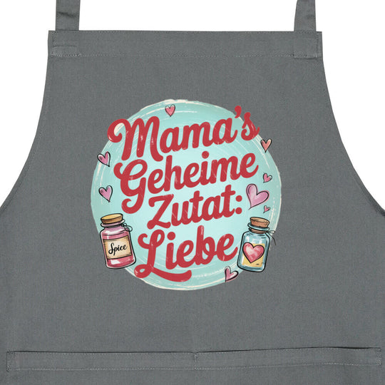 MUTTERTAG GEHEIME – Latzschürze mit Fronttasche – Unisex Bib Apron
