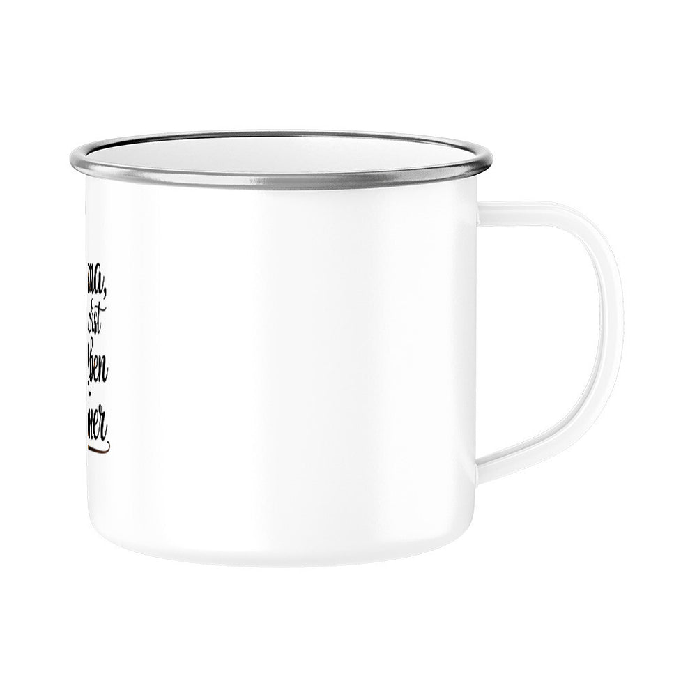MUTTERTAG Emaille Tasse MAMA DU MACHST DAS LEBEN SCHÖNER