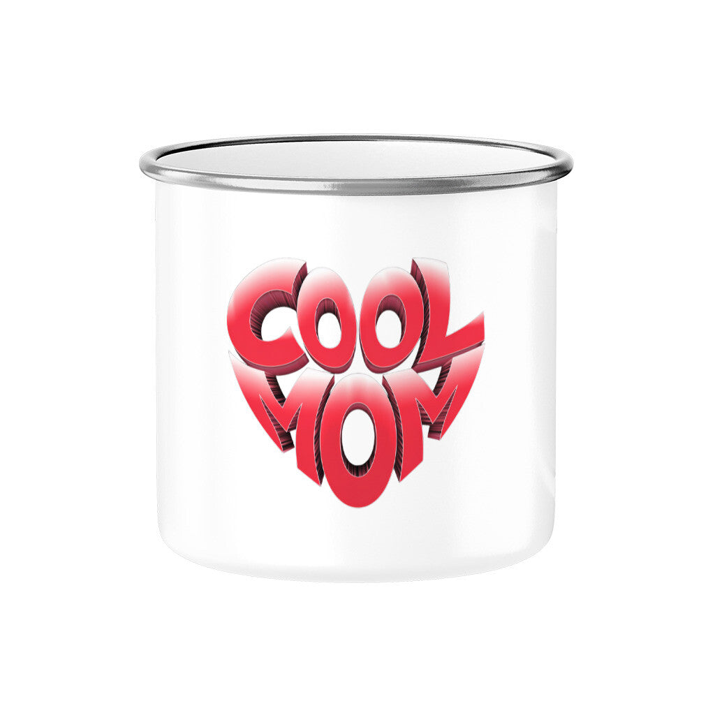 MUTTERTAG Emaille Tasse COOL MOM