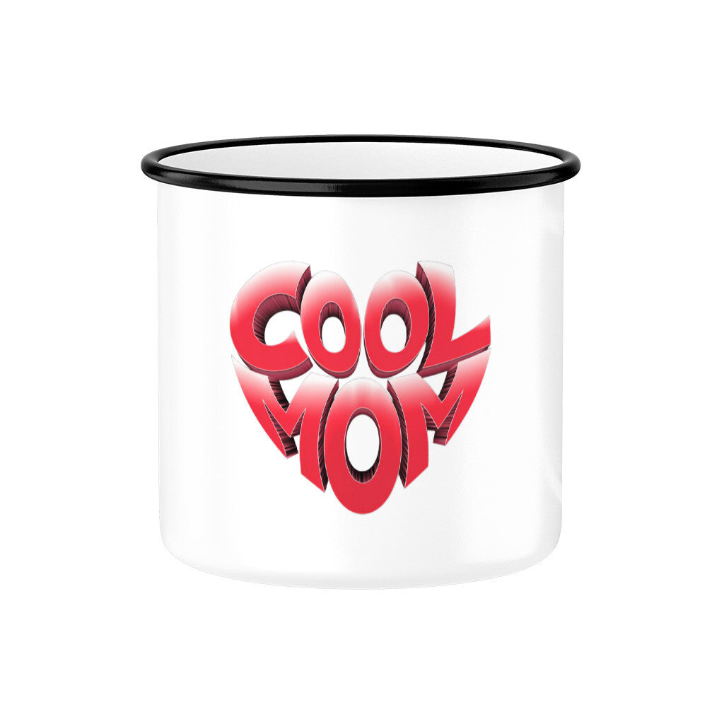MUTTERTAG Emaille Tasse COOL MOM
