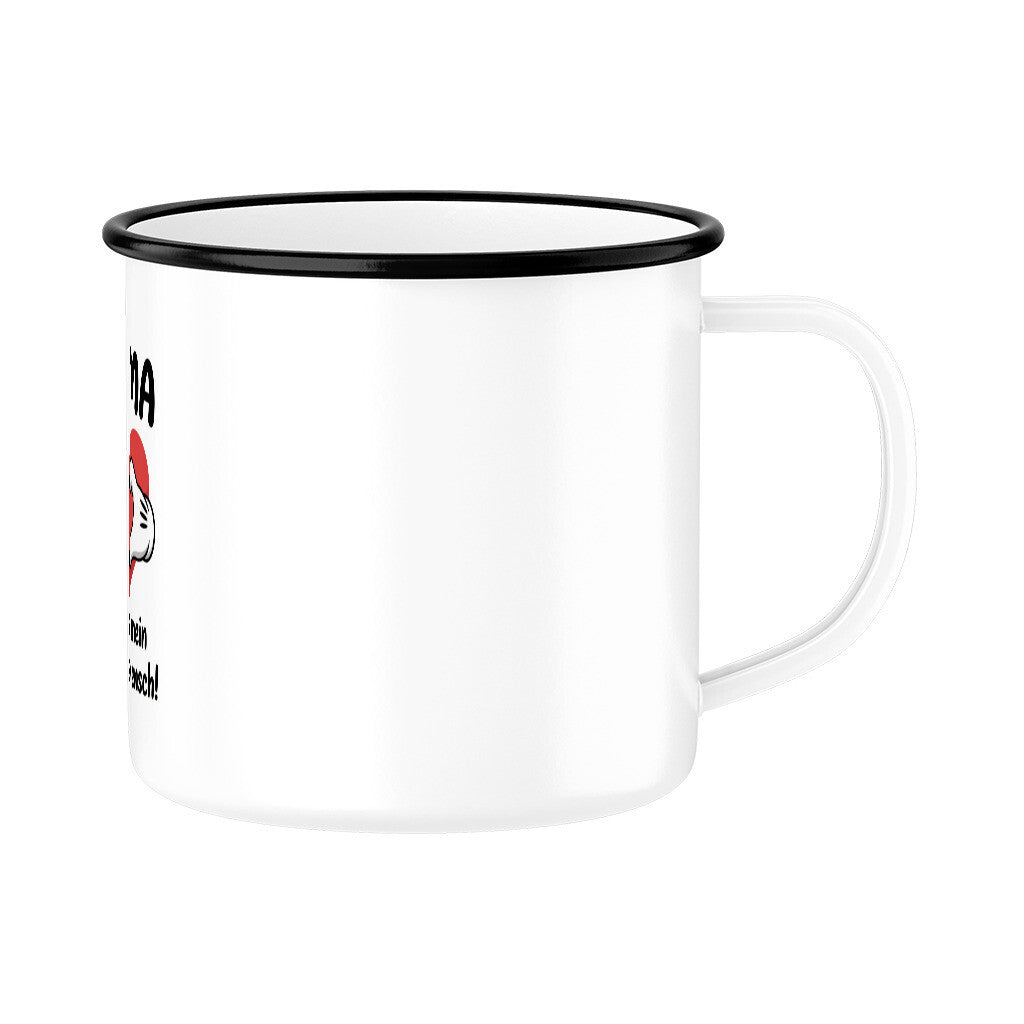 MUTTERTAG Emaille Tasse MAMA DU BIST MEIN LIEBLINGSMENSCH