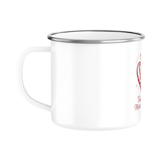 MUTTERTAG Emaille Tasse EWIGE LIEBE MUTTER UND TOCHTER