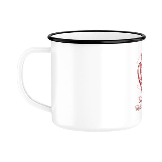 MUTTERTAG Emaille Tasse EWIGE LIEBE MUTTER UND TOCHTER