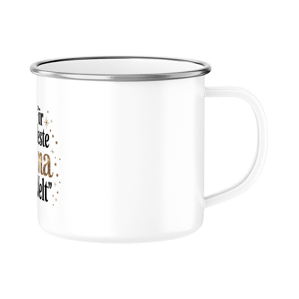 MUTTERTAG Emaille Tasse FÜR DIE BESTE MAMA DER WELT