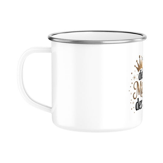 MUTTERTAG Emaille Tasse FÜR DIE BESTE MAMA DER WELT