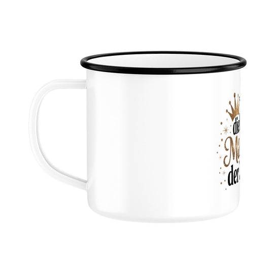 MUTTERTAG Emaille Tasse FÜR DIE BESTE MAMA DER WELT