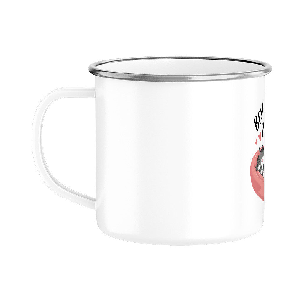 MUTTERTAG Emaille Tasse BEST MOM EVER