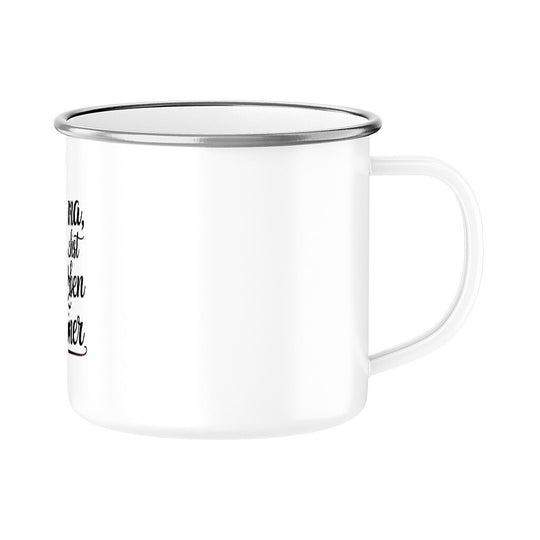 MUTTERTAG Emaille Tasse MAMA DU MACHST DAS LEBEN SCHÖNER