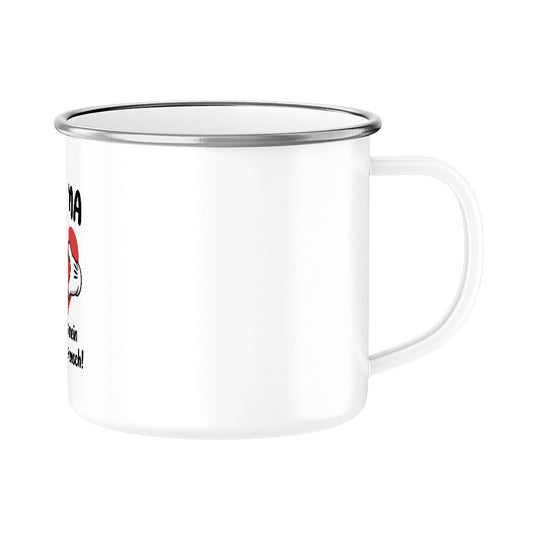 MUTTERTAG Emaille Tasse MAMA DU BIST MEIN LIEBLINGSMENSCH