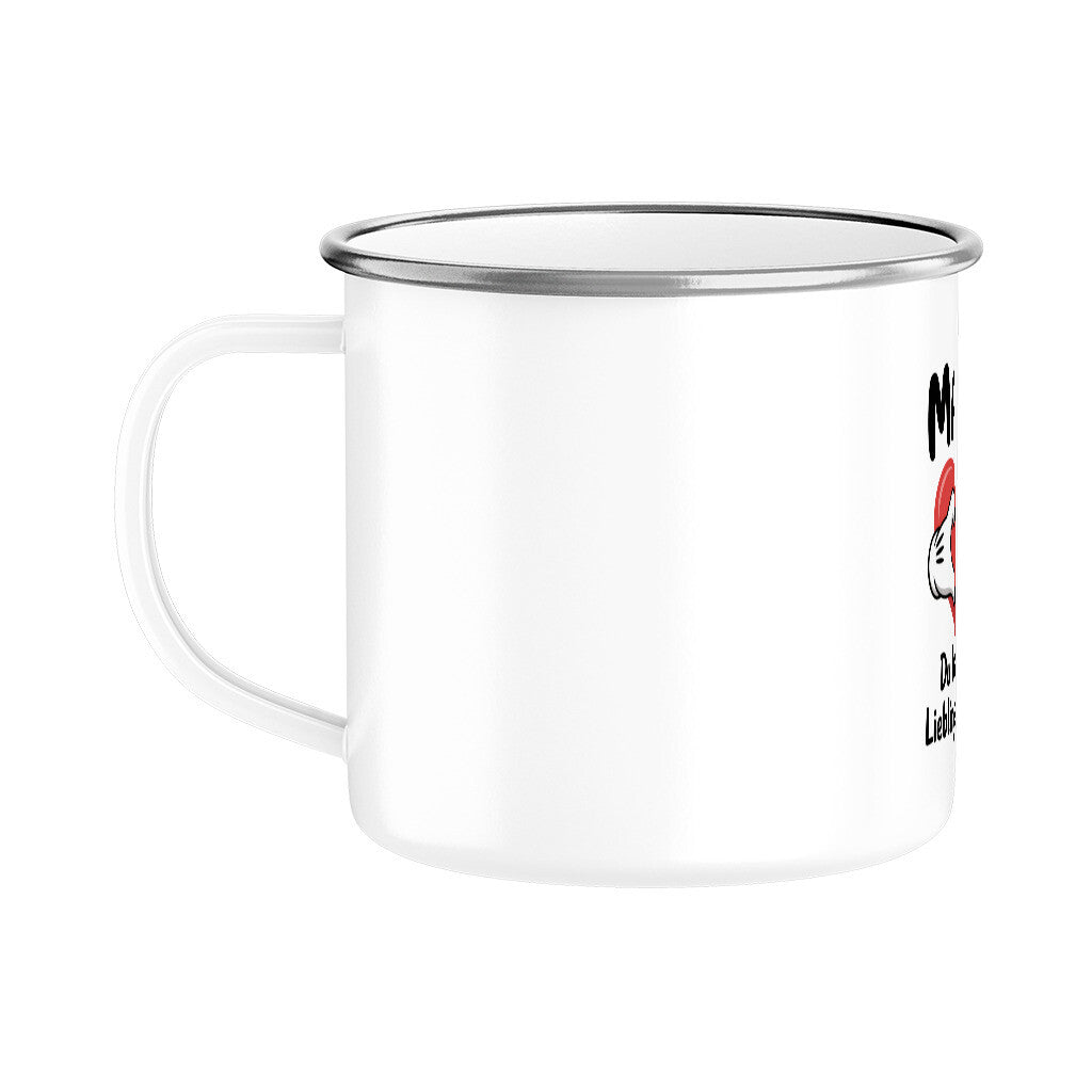 MUTTERTAG Emaille Tasse MAMA DU BIST MEIN LIEBLINGSMENSCH