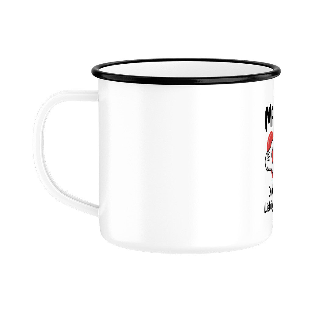 MUTTERTAG Emaille Tasse MAMA DU BIST MEIN LIEBLINGSMENSCH