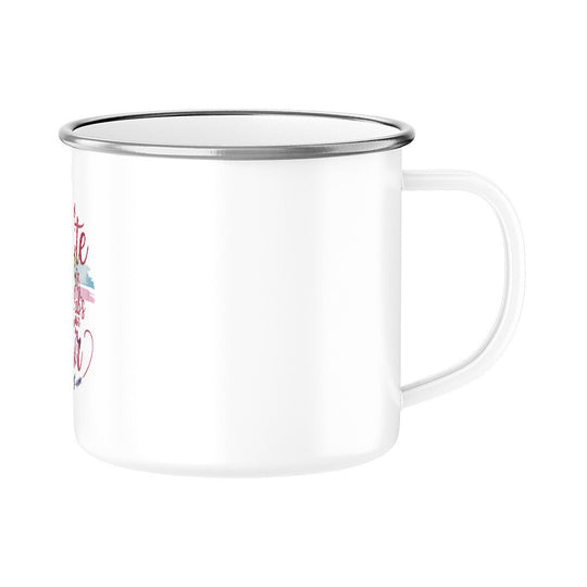 MUTTERTAG Emaille Tasse DAS BESTE IN MIR ICH HABS VON DIR