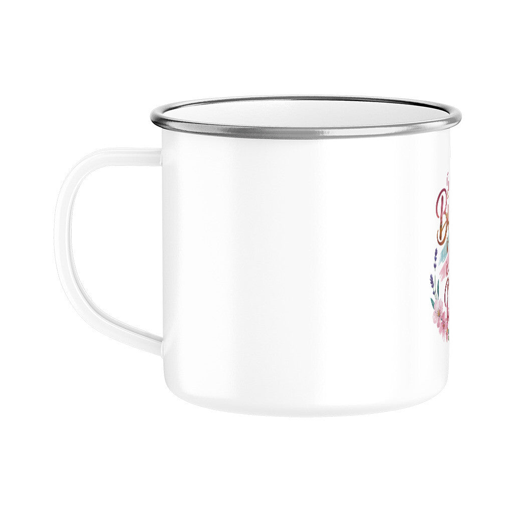 MUTTERTAG Emaille Tasse DAS BESTE IN MIR ICH HABS VON DIR