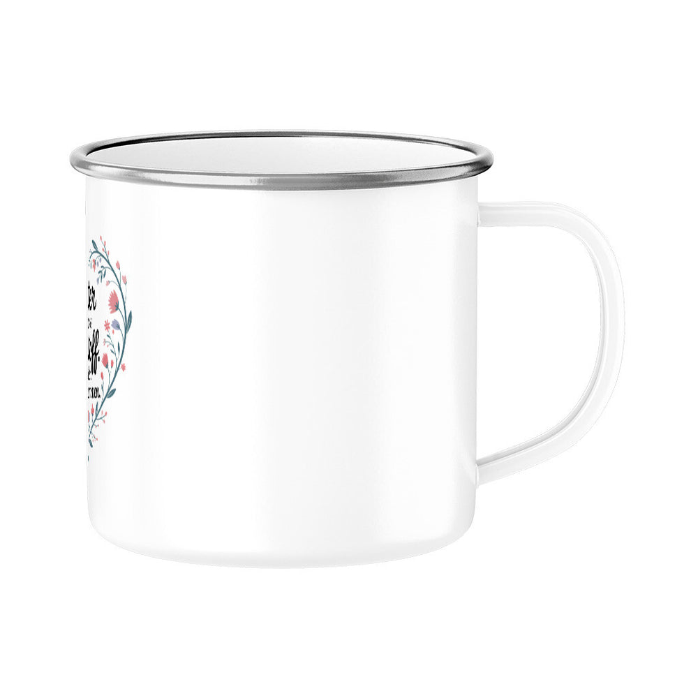 MUTTERTAG Emaille Tasse MÜTTER SIND KLEBSTOFF