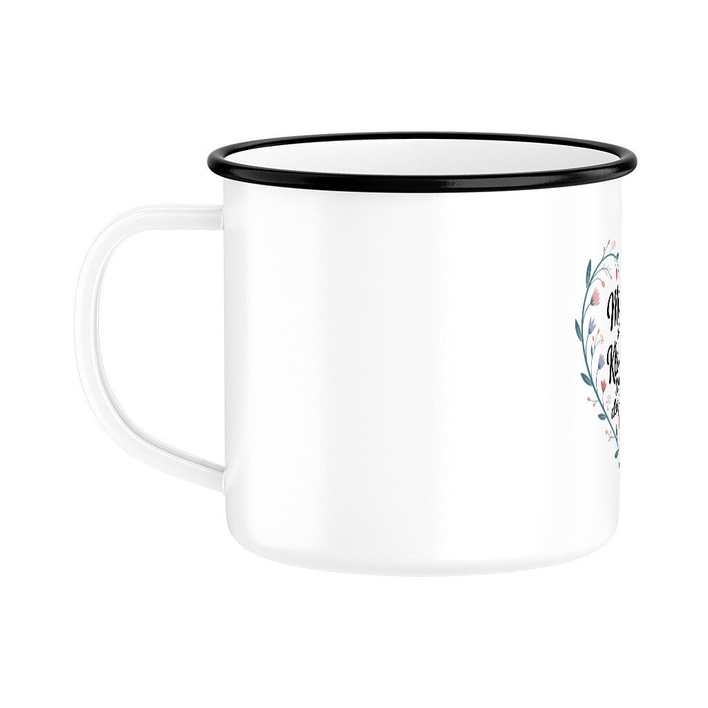 MUTTERTAG Emaille Tasse MÜTTER SIND KLEBSTOFF