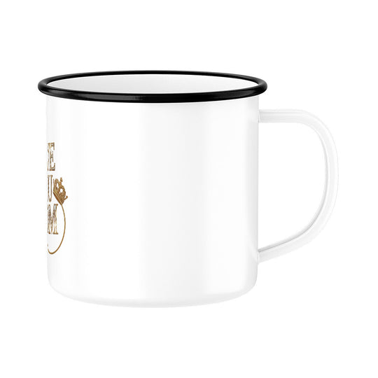 MUTTERTAG Emaille Tasse LOVE YOU MOM