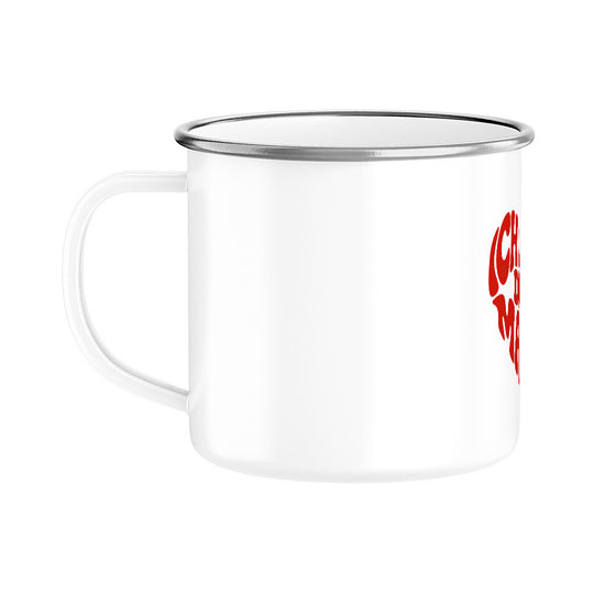 MUTTERTAG Emaille Tasse ICH LIEBE DICH MAMA