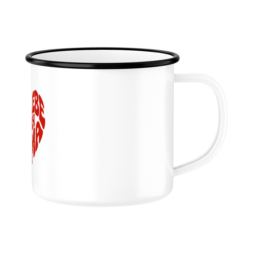 MUTTERTAG Emaille Tasse ICH LIEBE DICH MAMA