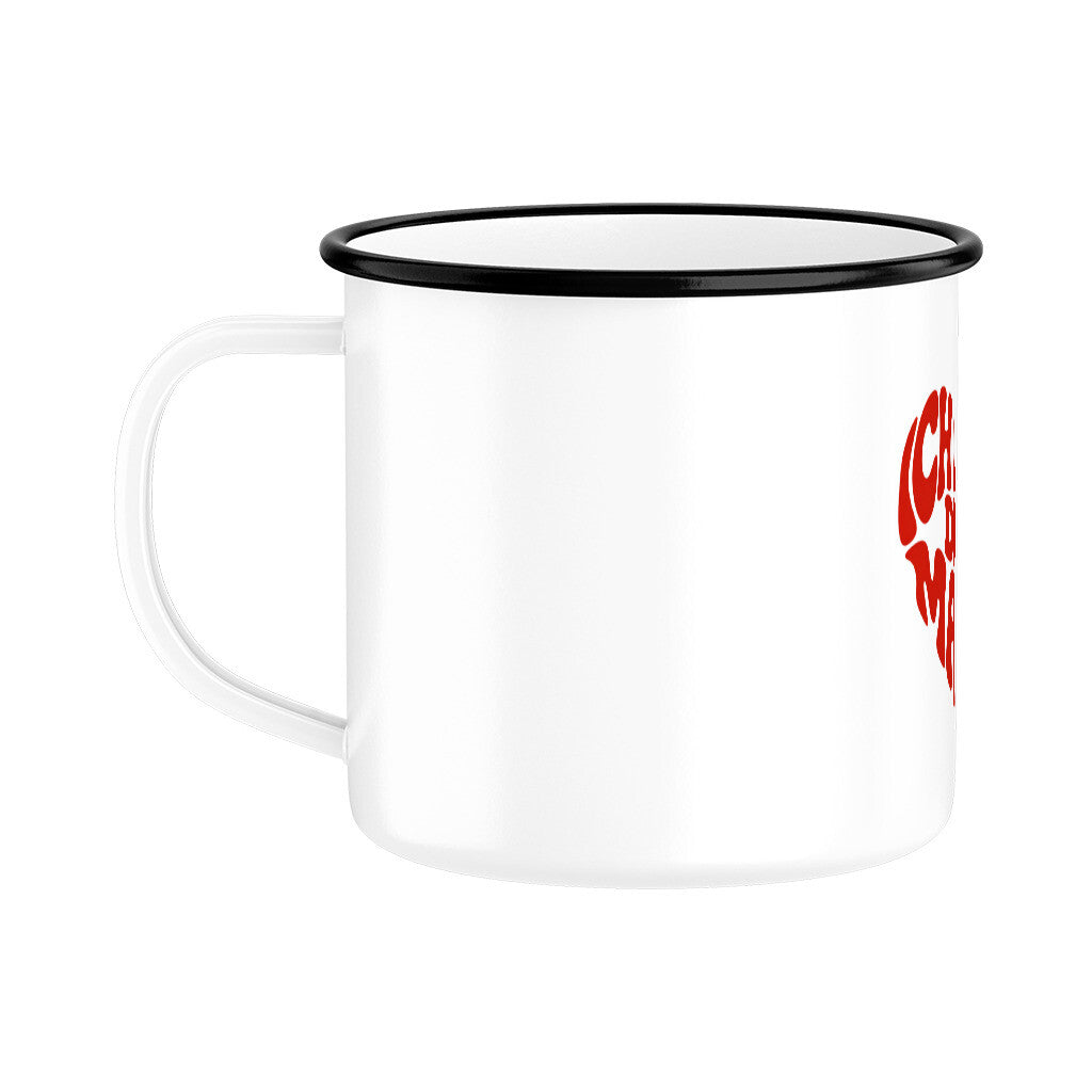 MUTTERTAG Emaille Tasse ICH LIEBE DICH MAMA
