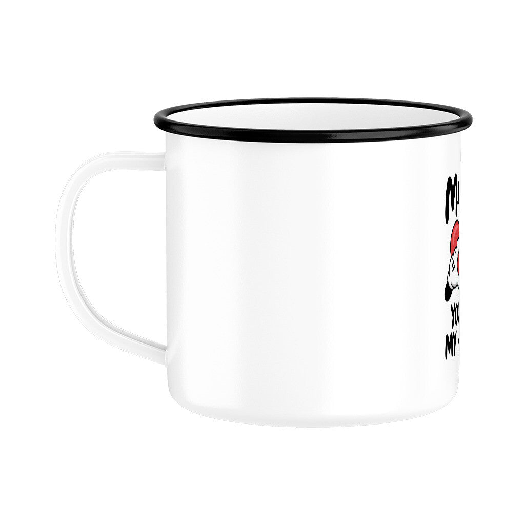 MUTTERTAG Emaille Tasse MAMA YOU ARE MY HEART