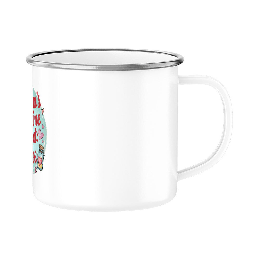 MUTTERTAG Emaille Tasse MAMAS GEHEIME ZUTAT LIEBE