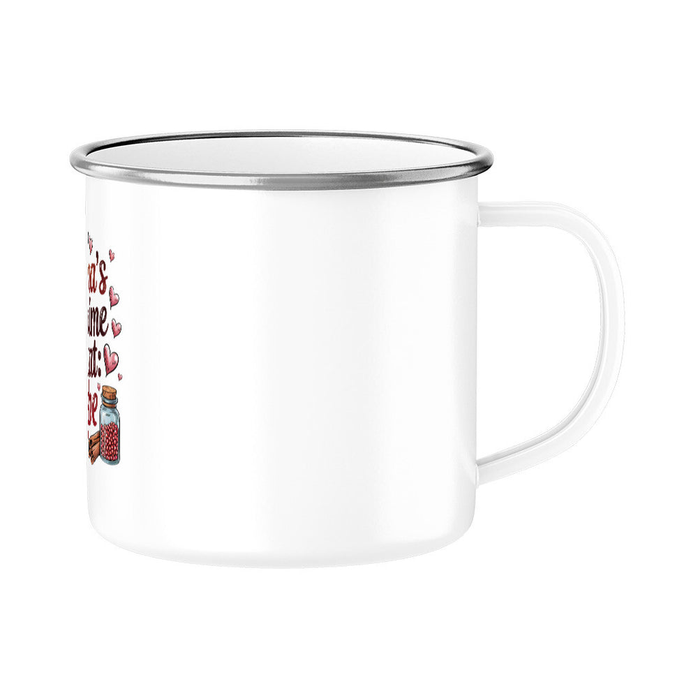 MUTTERTAG Emaille Tasse MAMAS GEHEIME ZUTAT LIEBE