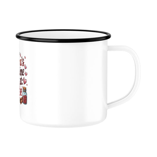 MUTTERTAG Emaille Tasse MAMAS GEHEIME ZUTAT LIEBE