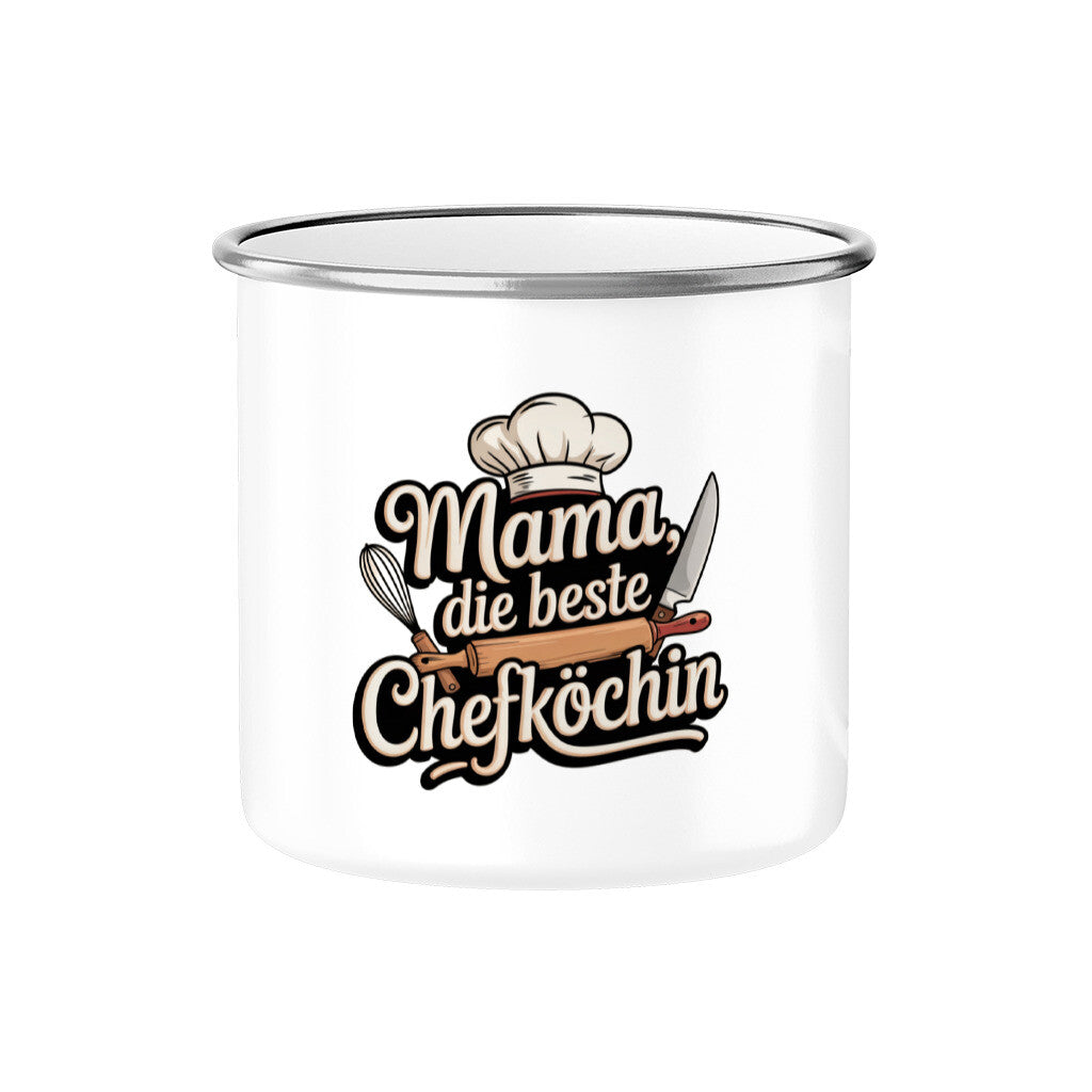 Emaille Tasse MAMA DIE BESTE CHEFKÖCHIN