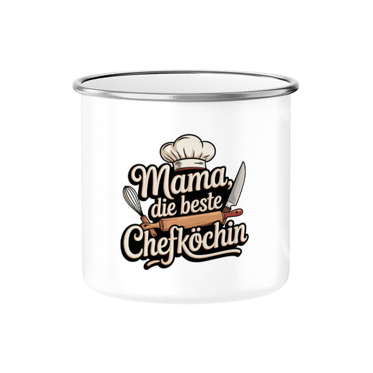 Emaille Tasse MAMA DIE BESTE CHEFKÖCHIN