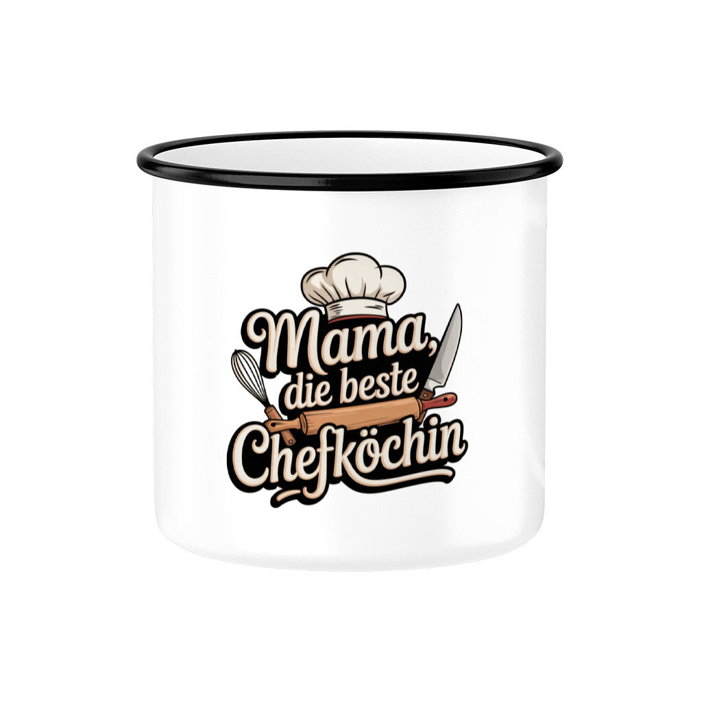 Emaille Tasse MAMA DIE BESTE CHEFKÖCHIN