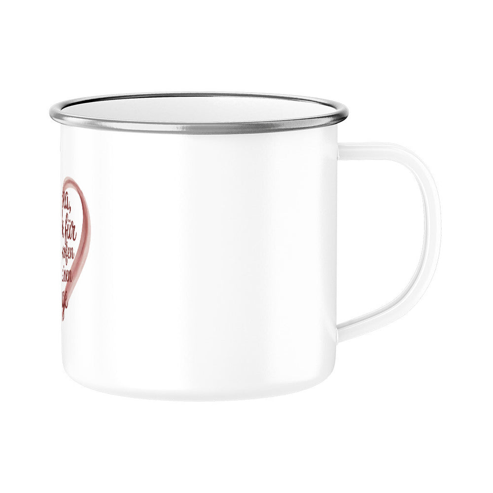 MUTTERTAG Emaille Tasse MAMA DANKE FÜR