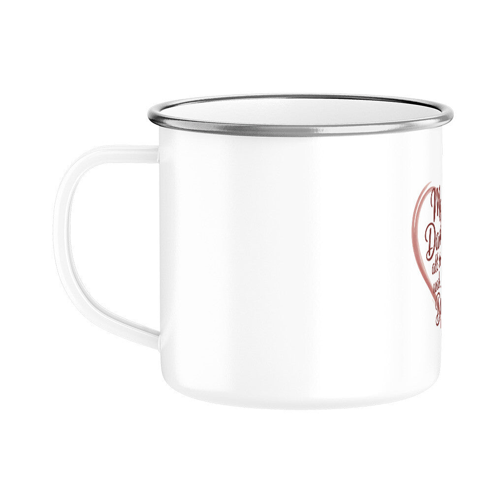 MUTTERTAG Emaille Tasse MAMA DANKE FÜR