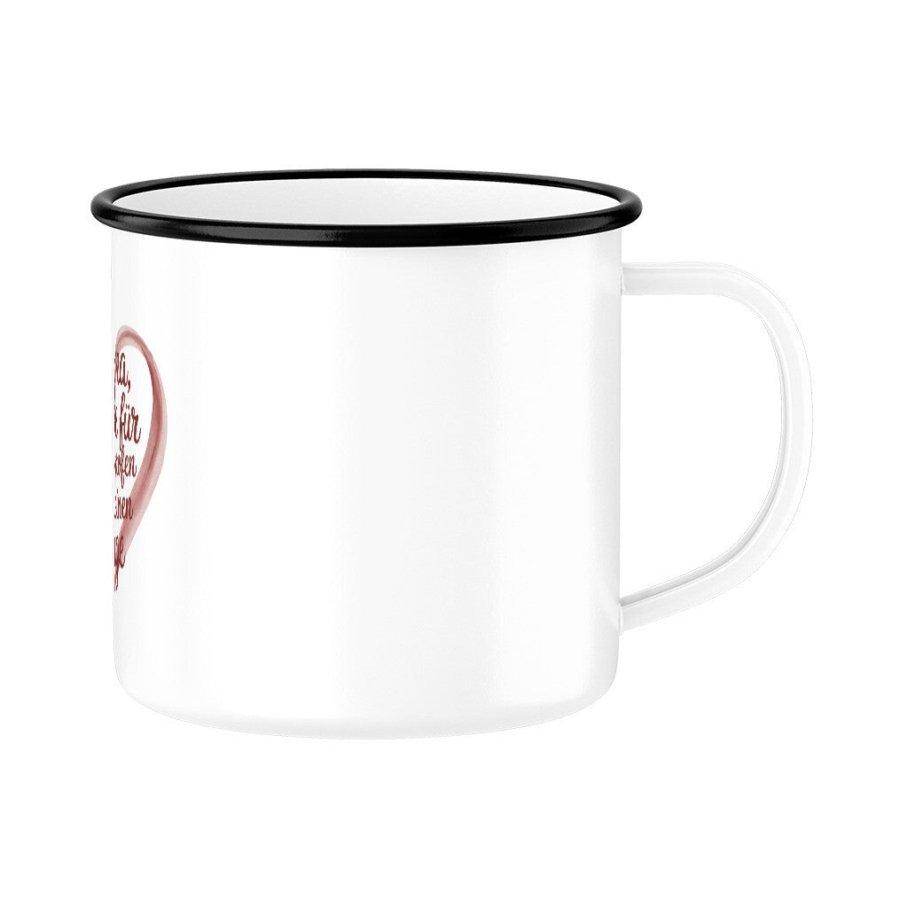 MUTTERTAG Emaille Tasse MAMA DANKE FÜR